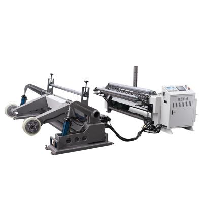 China Construction works China 1600MM Paper Roll Slitter Machine Paper Angle Board Roll Rewind Embossing Machine Wrapping Machine for sale