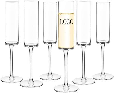 China American Chic Blown Glass Champagne Flutes Crystal Champagne Flutes Quality Sparkling Wine Stemware Dishwasher Safe Lead Free for sale