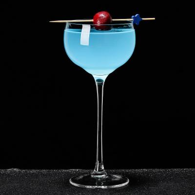 China Viable Japanese Wide Saucer Champagne Glass Cocktail Mouth Tumbler Martini Glass Crystal Glass for sale