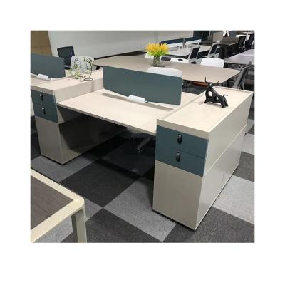 China Best Selling Modern 2022 Modern New Design Melamine Administrative Staff Dining Table for sale