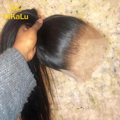 China Transparent Swiss Wave 360 Lace Front Wig Silky Straight 250% Density Swiss Lace 360 Hair Wigs For Pre Plucked Color Women With Baby Hair for sale