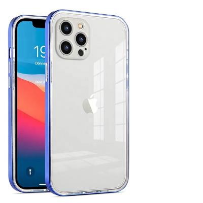 China Anti-drop for iphone12 Pro Max 360 Degree Full Cover Pet Front TPU+PCBack Mobile Phone Case (Blue) for sale