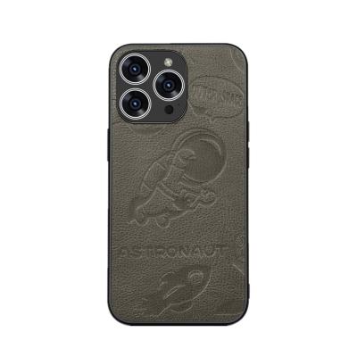 China New Anti-fall TPU+PC Phone Case Embossed Astronaut Two In One Phone Case For IPhone 13pro IPhone Series for sale