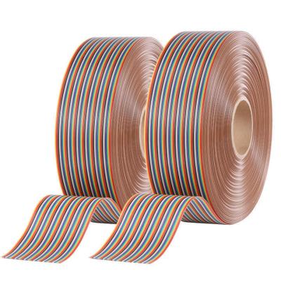 China UL2651 28AWG 1.27mm Pitch 10pin 12pin Rainbow Ribbon Harness Flat Cable für Industriezwecke zu verkaufen