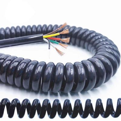 China Industrial Control Cable with Tined Copper Wire and PVC/PE/PP/PU/TPE Insulation Spring line for sale