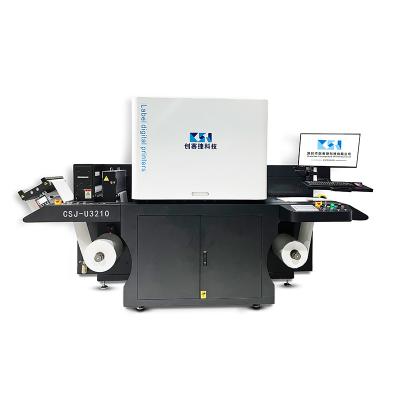 China Retail CSJ U3210 UV Digital Roll To Roll Printing Machine BOPP PET PVC Label Sticker Printer for sale