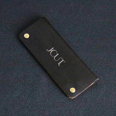 China Hair Scissors Case Hair Scissors Bag Genuine Leather Barber Scissors Cases For 1 PC Scissors for sale