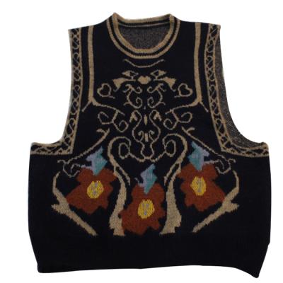 China Breathable hot factory direct fashion vest crochet top knitted with spider web cheap price cardigan vest cardigan knitting knit for sale