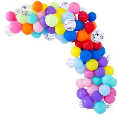 China Balloon Garland Arch Kit - 136 Pcs Latex Assorted Balloons 16ft Multicolor Carnival Party Deco Rainbow Supplies for sale