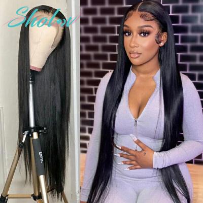 China Silky Straight Wave 180 200 Density 100% Human Hair Wig With Bang, Japanese Fiber Silky Straight Hair Color HD Natural Transparent Hair Wig for sale