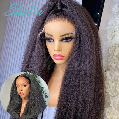 China Curly Straight Cuticle Aligned Curly Straight Lace Front Human Hair Wig, 13X4 13X6 Full Hair Lace Wig Glueless Hd Full Lace Frontal Wig for sale