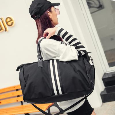China Custom Mens Canvas Overnight Leisure Weekend PU Leather Travel Bag for sale