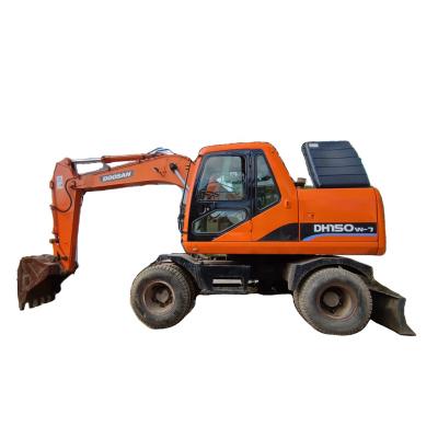 China USED EXCAVATOR DOOSAN DH150 W-7 IN GOOD STATE WITH ORIGINAL DESIGN 0.7CBM for sale