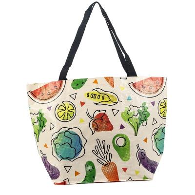 China Eco-friendly Wholesale Printing PP Woven Shopping Custom Polypropylene Tote Bag Logo Recycled Laminated Large Fruit And Vegetable for sale