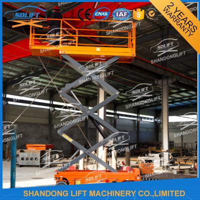 China 10m Self Propelled Elevating Work Platforms Battery Drive Mobile Scissor Lift for sale