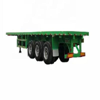 China Multi-Axle SINOTRUK 28FT 40 FT Platform Flat Bed Semi Trailer With Higher Loading Capacity And Longer Service Life for sale