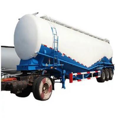 China High Load 30-80Ton 4 Axle Bulk Cement Semi Trailer Stainless Steel Aluminum Vertical Silo Type Dry Powder Truck Trailer for sale