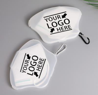 China Recycled Materials In Stock Custom Logo Fashion Plastic Printed Portable Disposable Face Mask Storage Box/Kn95 for sale