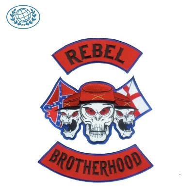 China Sustainable Embroidered Bicycle Patches Custom Embroidered Patches Motorcycle Patches for sale