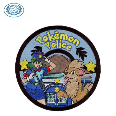 China Sustainable Embroidered Round Patches Custom Police Patches Patrol Dog Patches for sale