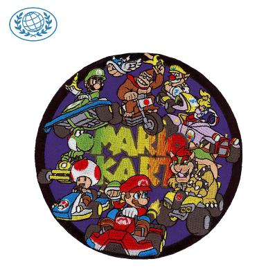 China Viable Embroidered Super Mario Patches Custom Embroidered Motorcycle Patches Game Patches for sale