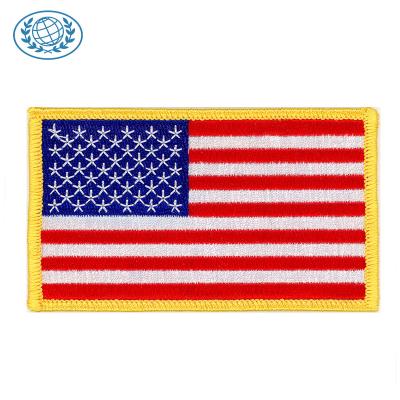 China USA Flag Patch Workable Embroidered Country Flag Patches Small Flag Patches For USA for sale
