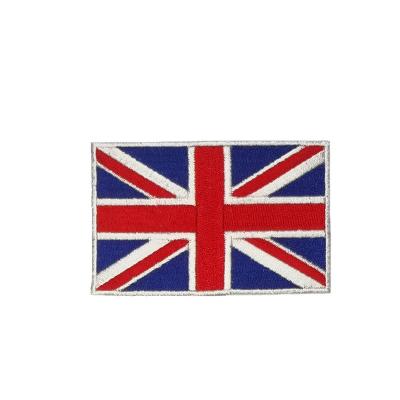 China Cheap Embroidered UK Flag Badges Small National Flag Embroidered Badges For All Europe Countries for sale