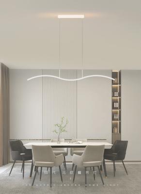 China Hotel Metal Chandelier Geometric Kitchen Dining Designer Nordic Hanging Black Acrylic Led Pendant Light YSL5227 for sale