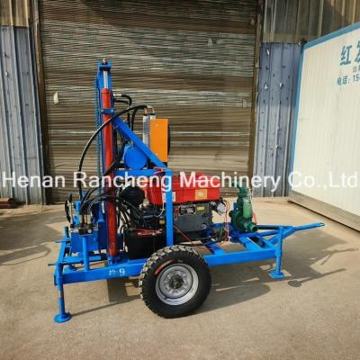 China 150m DTH Hydraulic Water Well Drilling Rig Machine Portable Pneumatic trailer Mounted Drilling Rig for sale