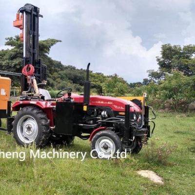 China DTH Hydraulic Water Well Drilling Rig Machine 200m Portable Pneumatic Tractor Mounted Drilling Rig for sale