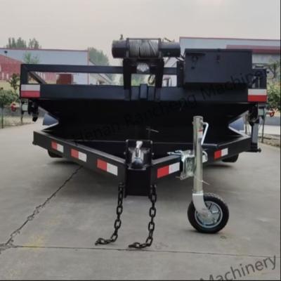 China 5t 5m*2,2m Platform Truck Semi-trailer Achsel Dubbelas Elektrische rem Te koop