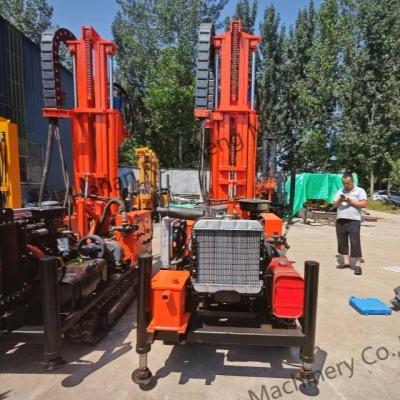 China 200m Dth Mud Drilling Trailer Mounted Water Well Drilling Rig With 45kw Diesel for sale