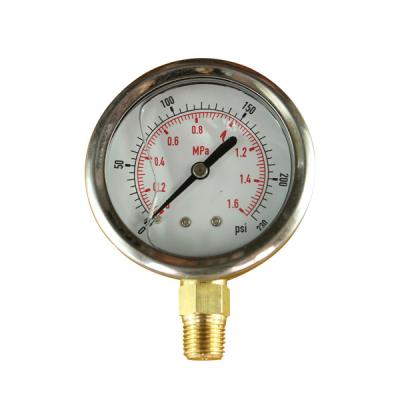 China gefüllter Manometer-Radialverbindungs-Einteiler 2.5inch 60mm Glyzerin zu verkaufen