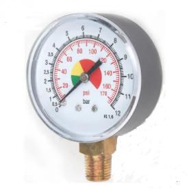 China 0 bis 160 P-/inlkw-Luft-Luftdruckprüfer-Manometer 1/4 Npt färbte Skala zu verkaufen