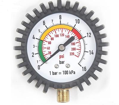 China 40-63mm Inline-Manometer Luftdruckprüfer-1/4BSPT mit Gummischutz zu verkaufen
