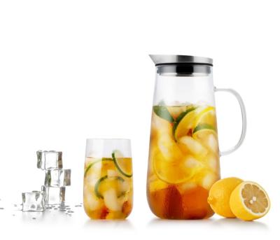 China 1 Gallon Borosilicate Glass Water Pitcher Jug Eco Friendly OEM for sale