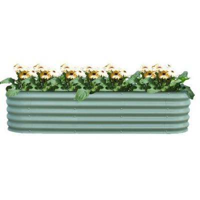 China Modern Style 6.4*2*1.4 Ft Galvanized Raised Garden Bed Kit Easy Assembly Vegetable Planting Outdoors for sale