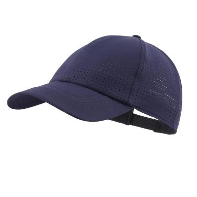 China Wholesale Custom 6 Panel Unisex Laser Perforated Waterproof Baseball Golf Cap Hat Mesh Sport Hats for sale