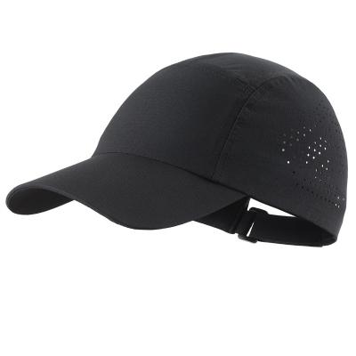 China Custom Waterproof Laser Cut Perforated Sports Hat High Quality Quick Dry Sports Baseball Cap for sale