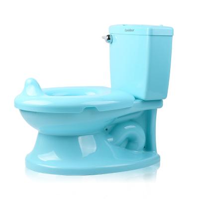China Custom Logo Druck Blaue Babypotty Toilette mit EN71-zertifizierten Materialien zu verkaufen