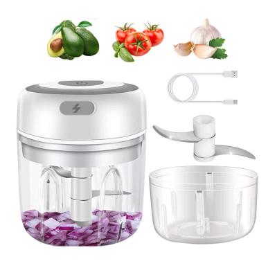 China Wireless Rechargeable Onion Garlic Mixer Fruit Vegetable Kitchen USB Newly Automatic Mini Food Processor Electric Salad Blender for sale
