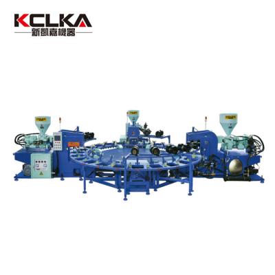 China Three Color Single Automatic Rotary Plastic PVC TPR Shoe Tread Direct Injection Molding Machine à venda