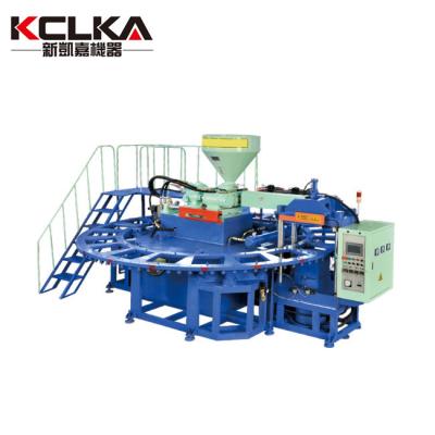 China Automatic Rotary Sandals KCLKA Crystal Single Color Slippers Sandals PVC Blowing Sole Injection Molding Machine à venda