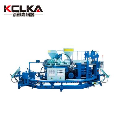 China Rejects Double Color PVC Rain Boot Plastic Injection Molding Machine Air Blowing Shoe Making Machine Martin Boot Machine à venda