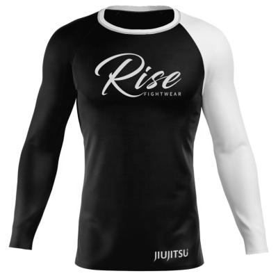 China Super soft even rubber band never see Muttahida Majlis-e-Amal rush jiu-jitsu jiu-jitsu bjj custom long sleeve rashguards custom fightsports guard white for sale