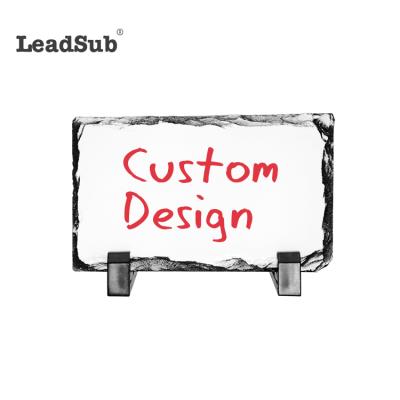 China Europe Leadsub Sublimation Blank Customized Small Rectangular Shape Photo Slate Rock Stone 10X15cm for sale