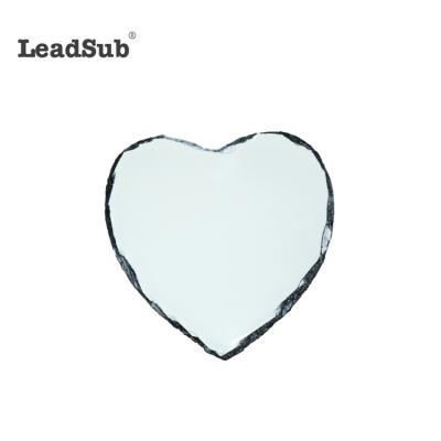 China Popular Europe Top In Stone Crafts High Inquiry Products Photo Slate Heart Shape for sale