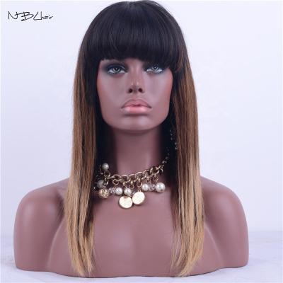 China Hot Straight Hair Straight Human Hair Wig 13x4 Lace Frontal Wig Pre Plucked Color 1B/4/27 Ombre 360 Full Front Lace Wigs for sale