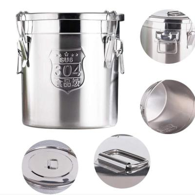 China Freshness Keeping Stainless Steel Canisters for Kitchen Rice Cereal Grain Coffee Bean Flour Oil Milk Storage Box Container Household Kitchen Food for sale