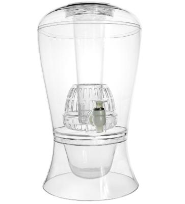 China Hot Sale Beverage Dispenser On Base With Plastic Core And Ice Flavor Infuser Jug With Fruit And Tea Infuser And Spit KBD-020-1 for sale